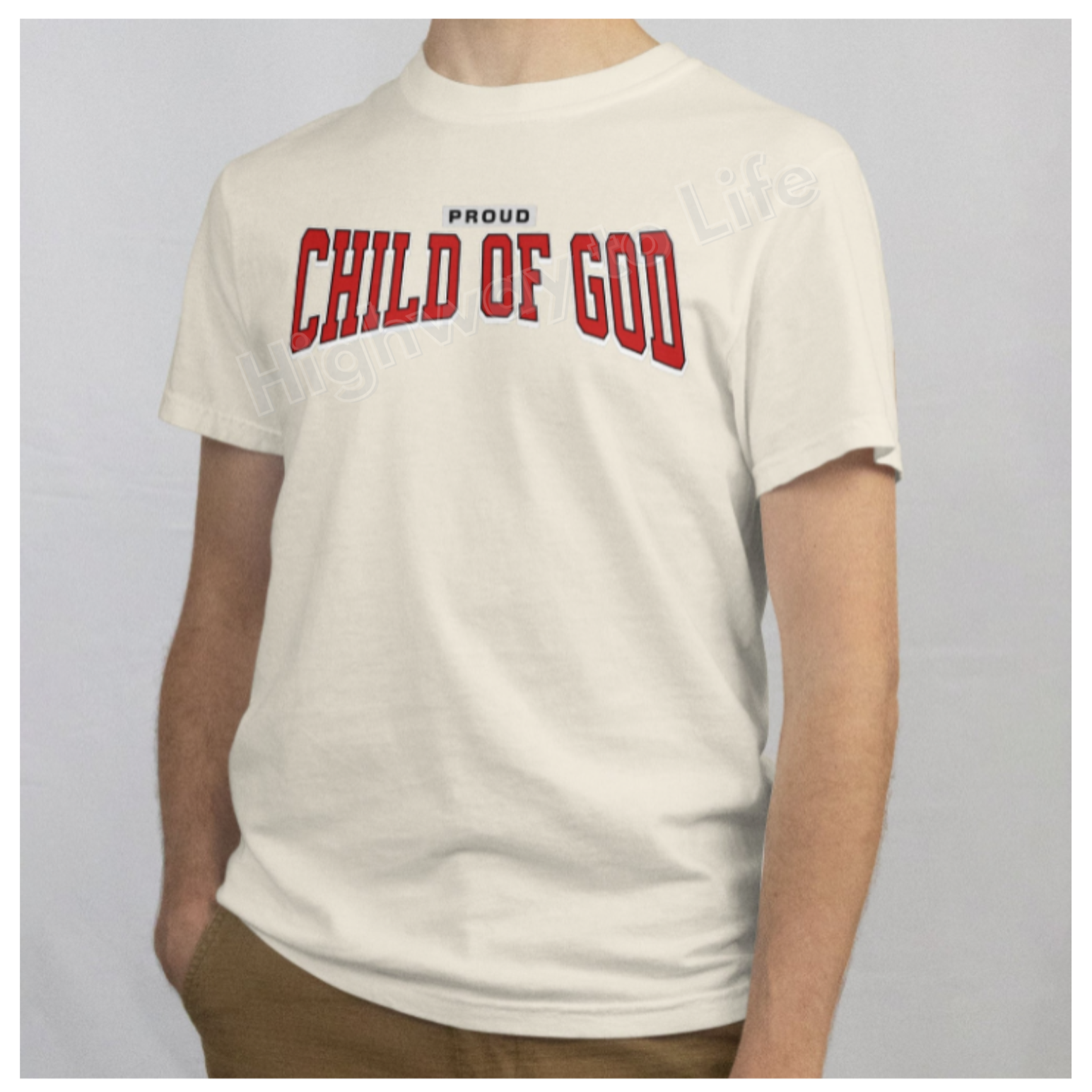 Proud (Child of God), T-shirt (red letters)