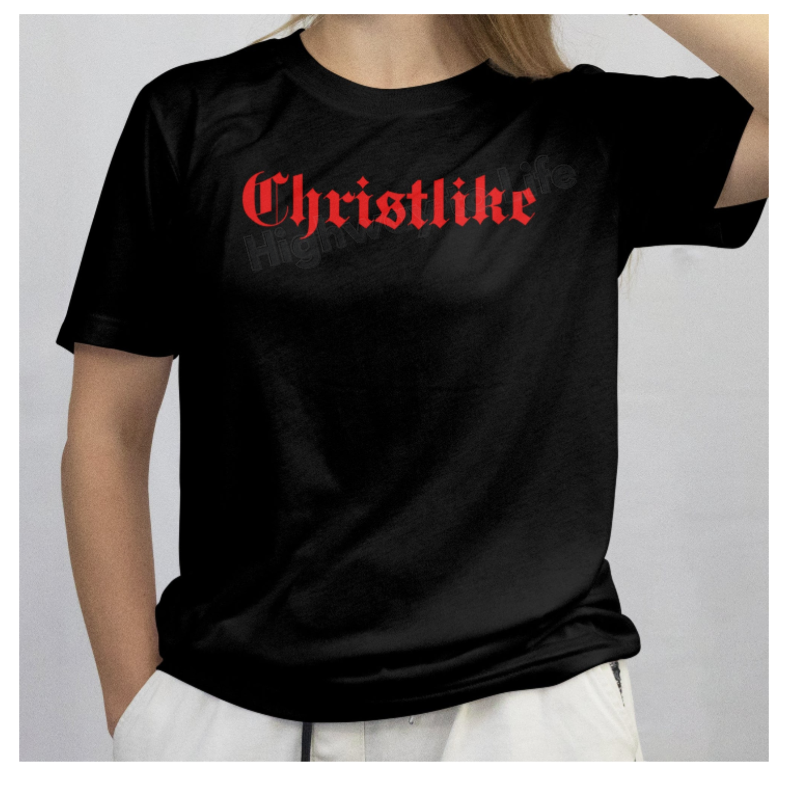 Christlike, T-shirt (red letters)