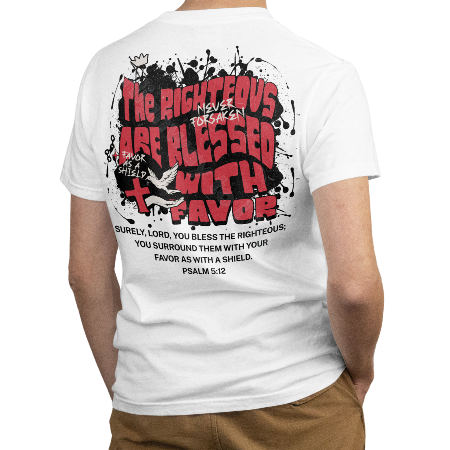 Favor as a shield (red letters), T-shirt