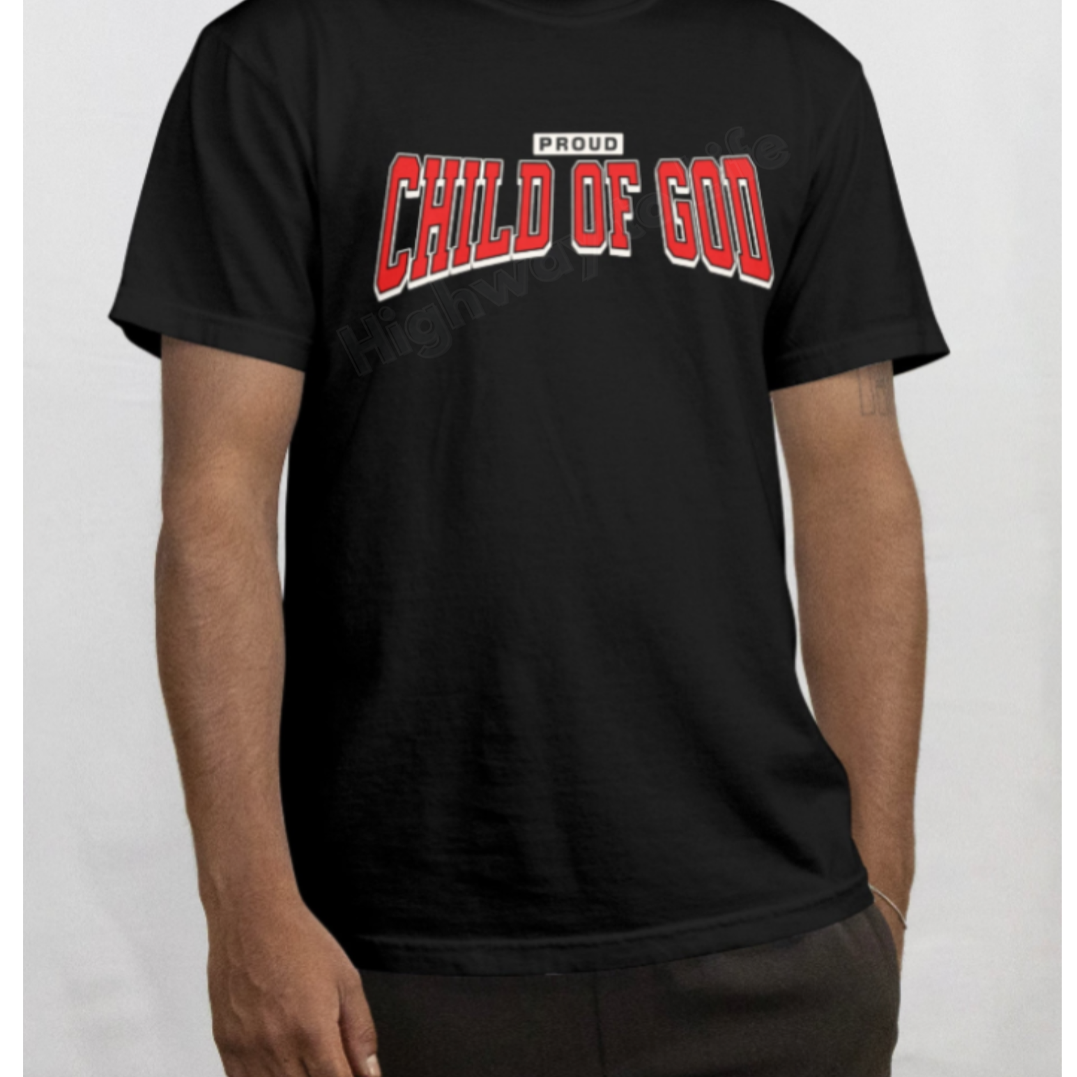 Proud (Child of God), T-shirt (red letters)