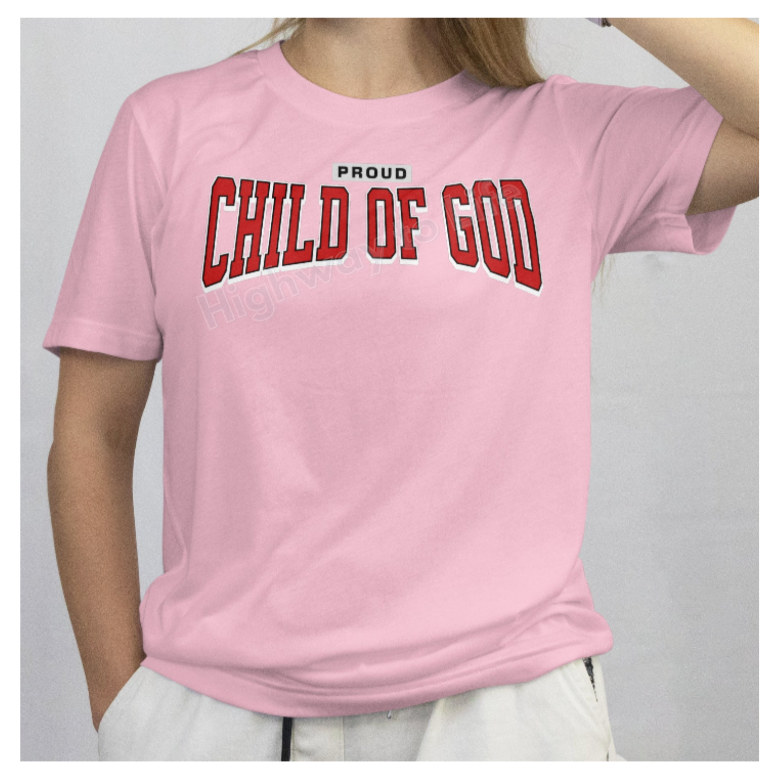 Proud (Child of God), T-shirt (red letters)