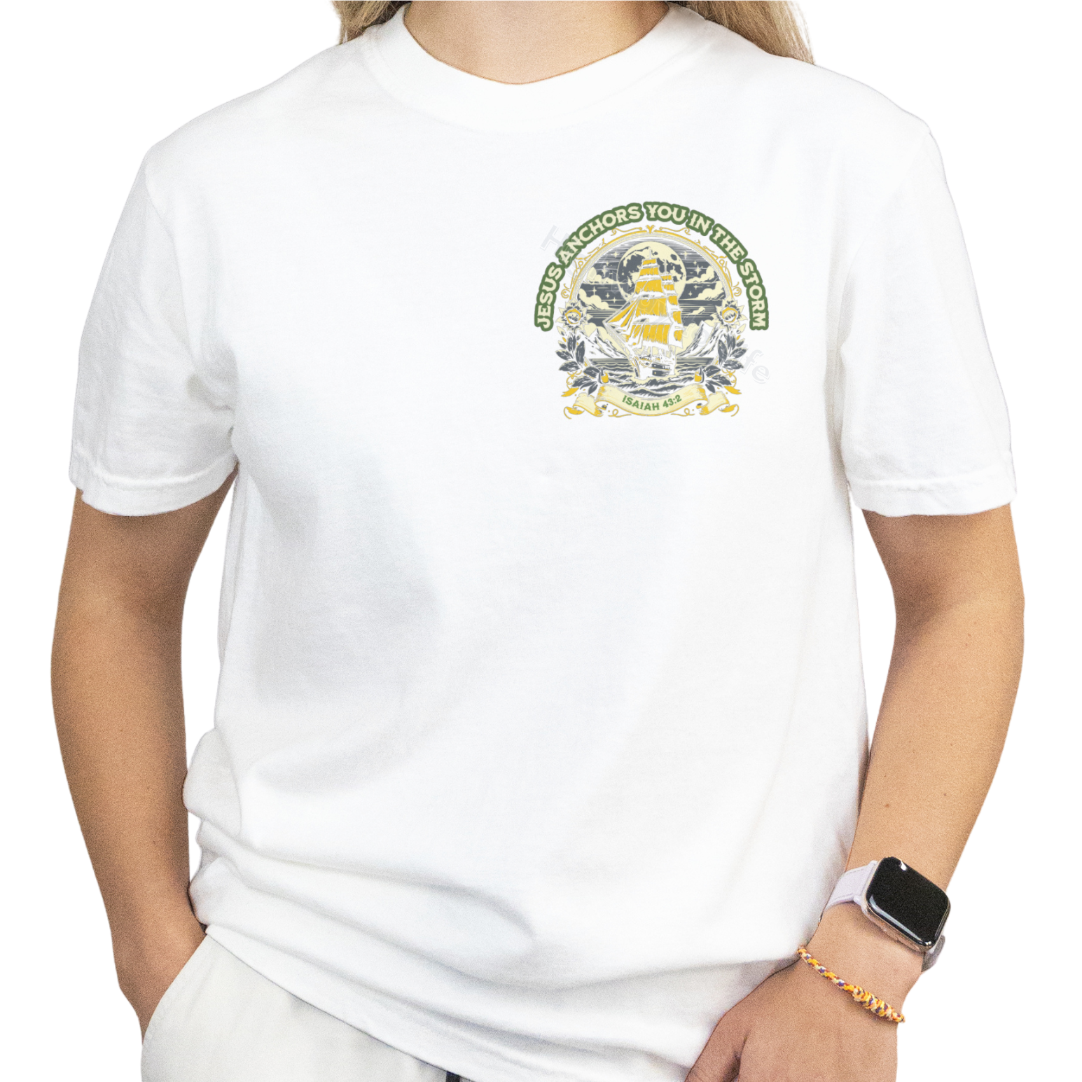 Jesus anchors you in the storm, T-shirt