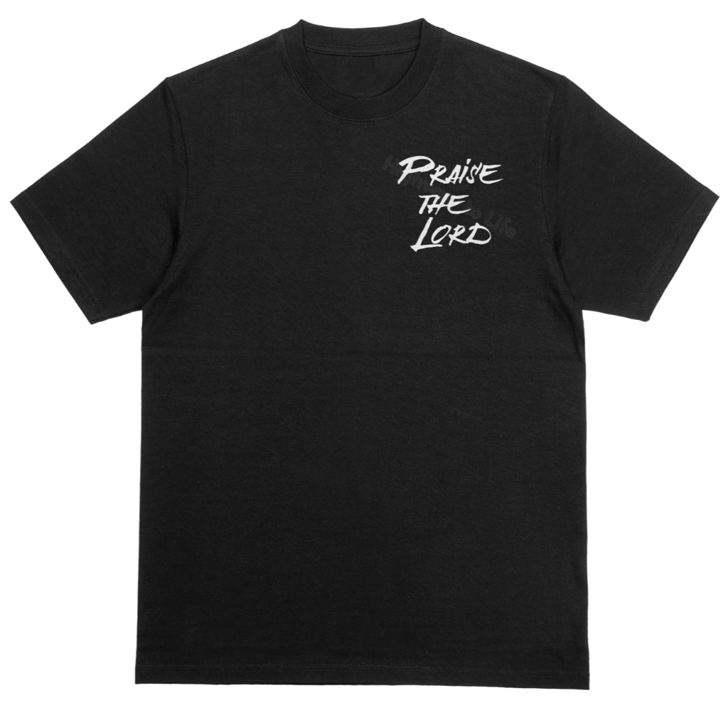 Praise until something happens (brown letters), T-shirt