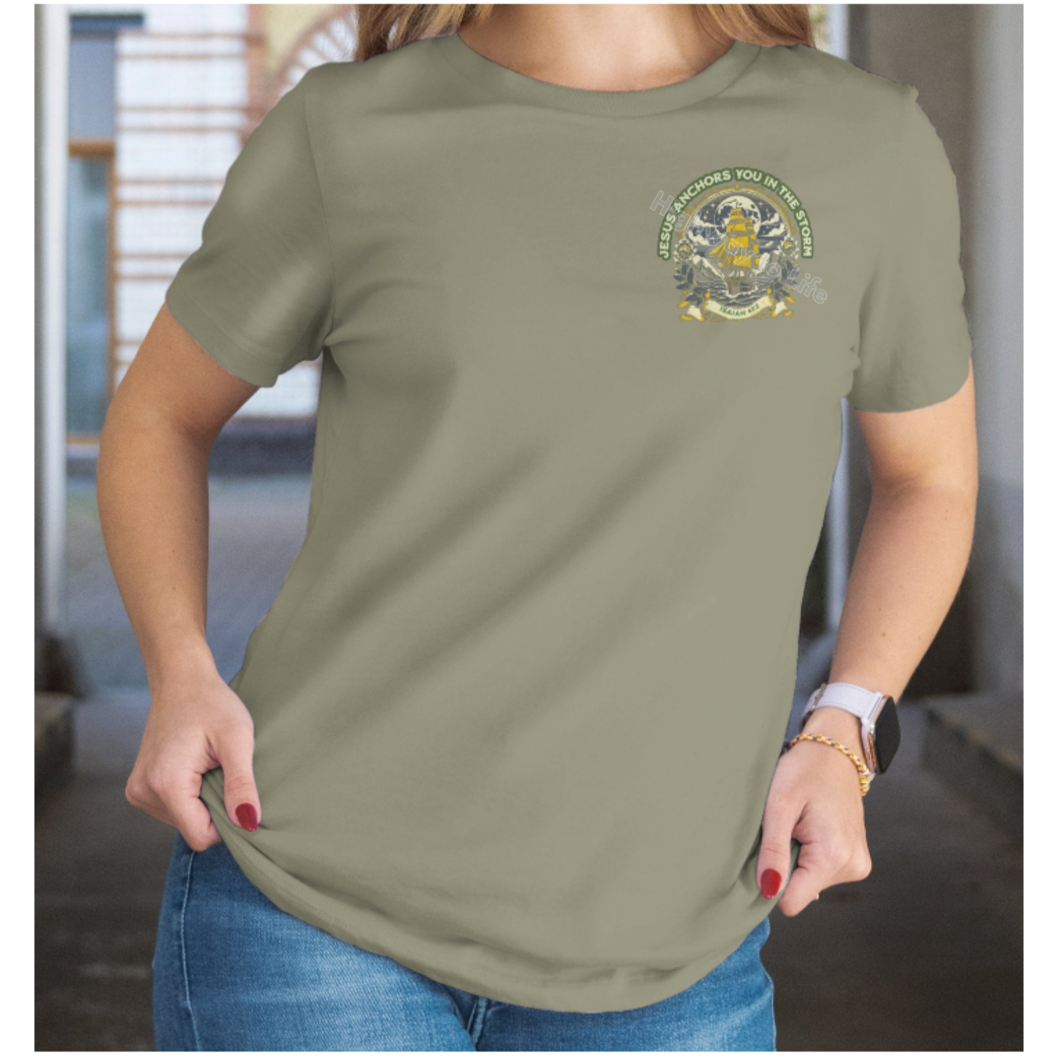 Jesus anchors you in the storm, T-shirt
