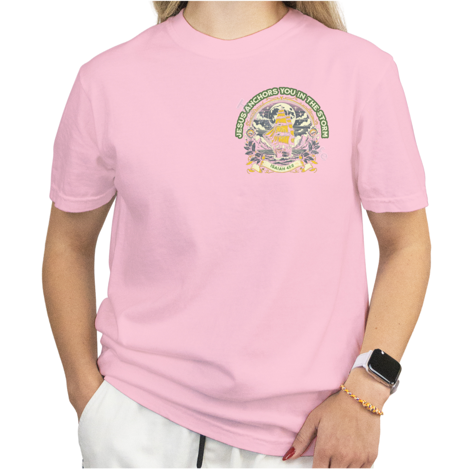 Jesus anchors you in the storm, T-shirt