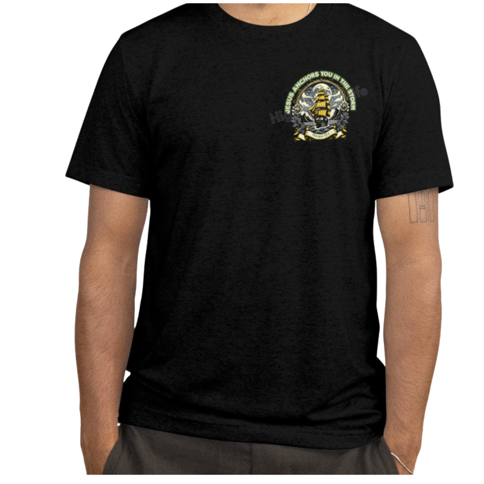 Jesus anchors you in the storm, T-shirt