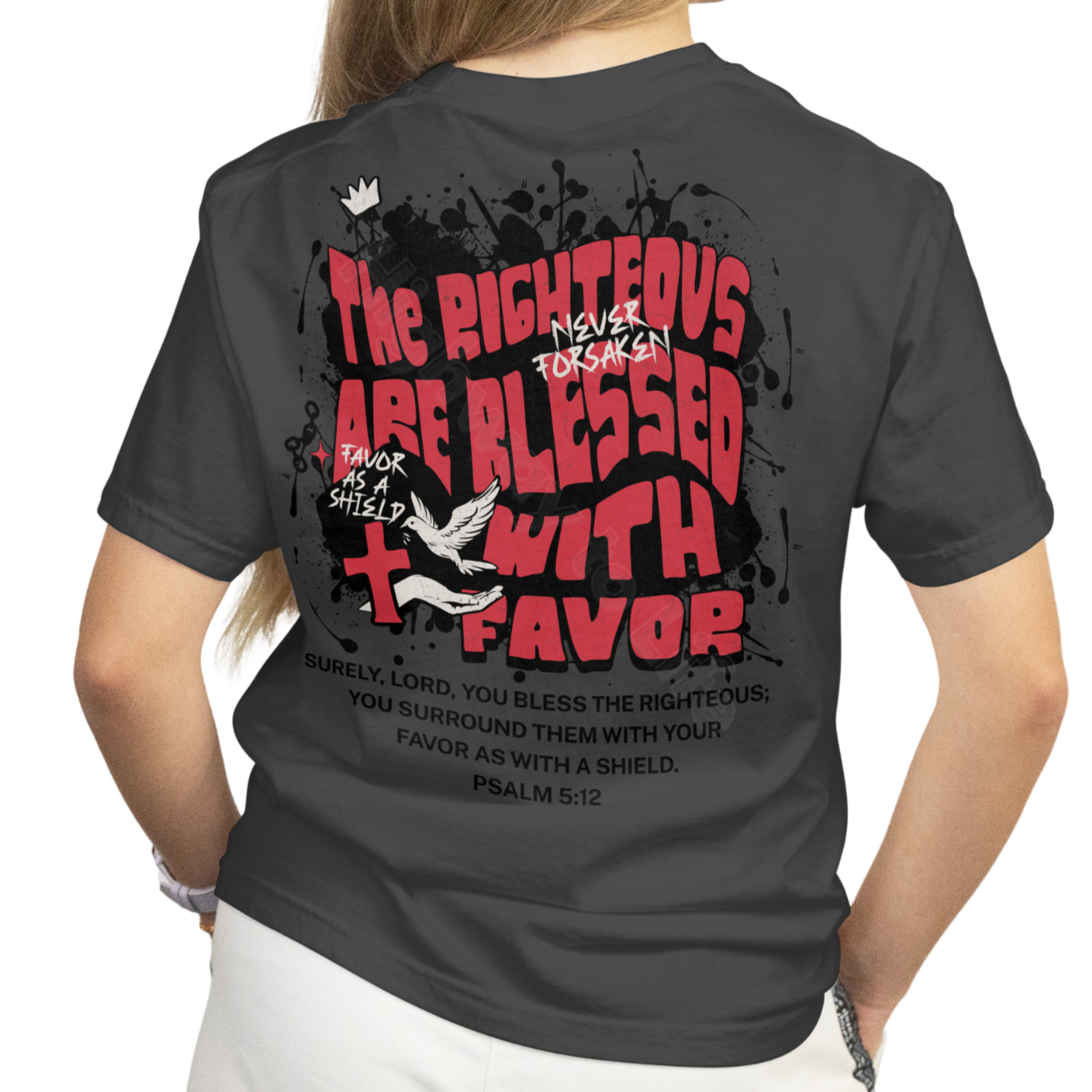 Favor as a shield (red letters), T-shirt