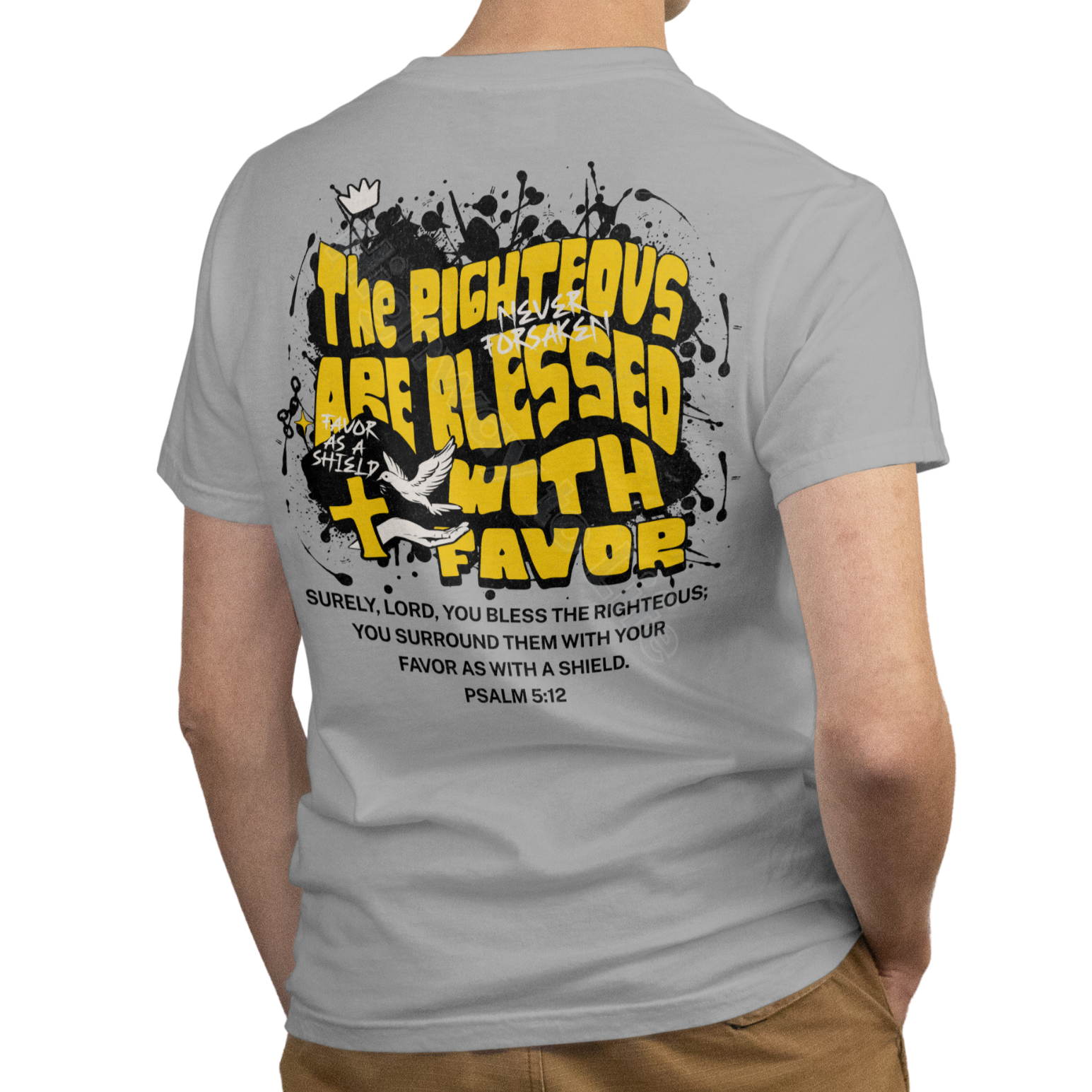 Favor as a shield (yellow letters), T-shirt