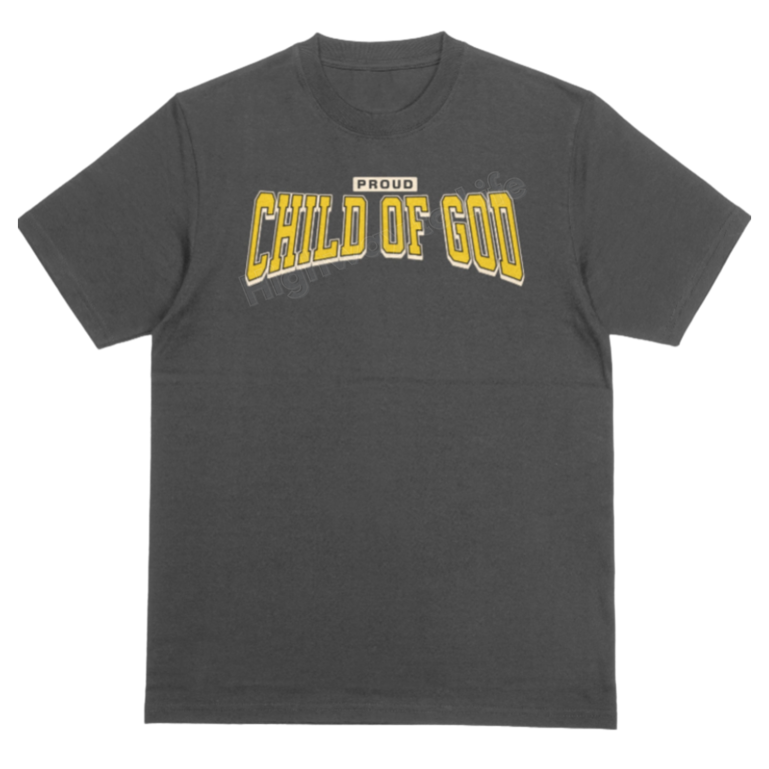 Proud (Child of God), T-shirt (yellow letters)