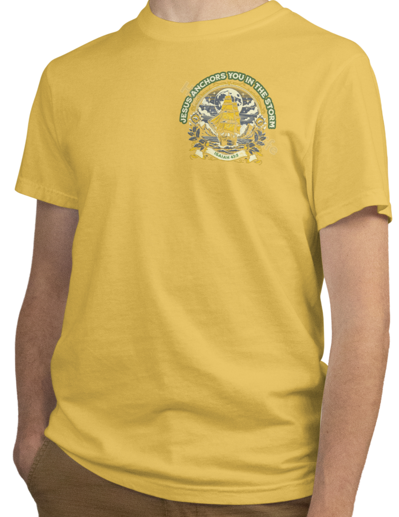 Jesus anchors you in the storm, T-shirt