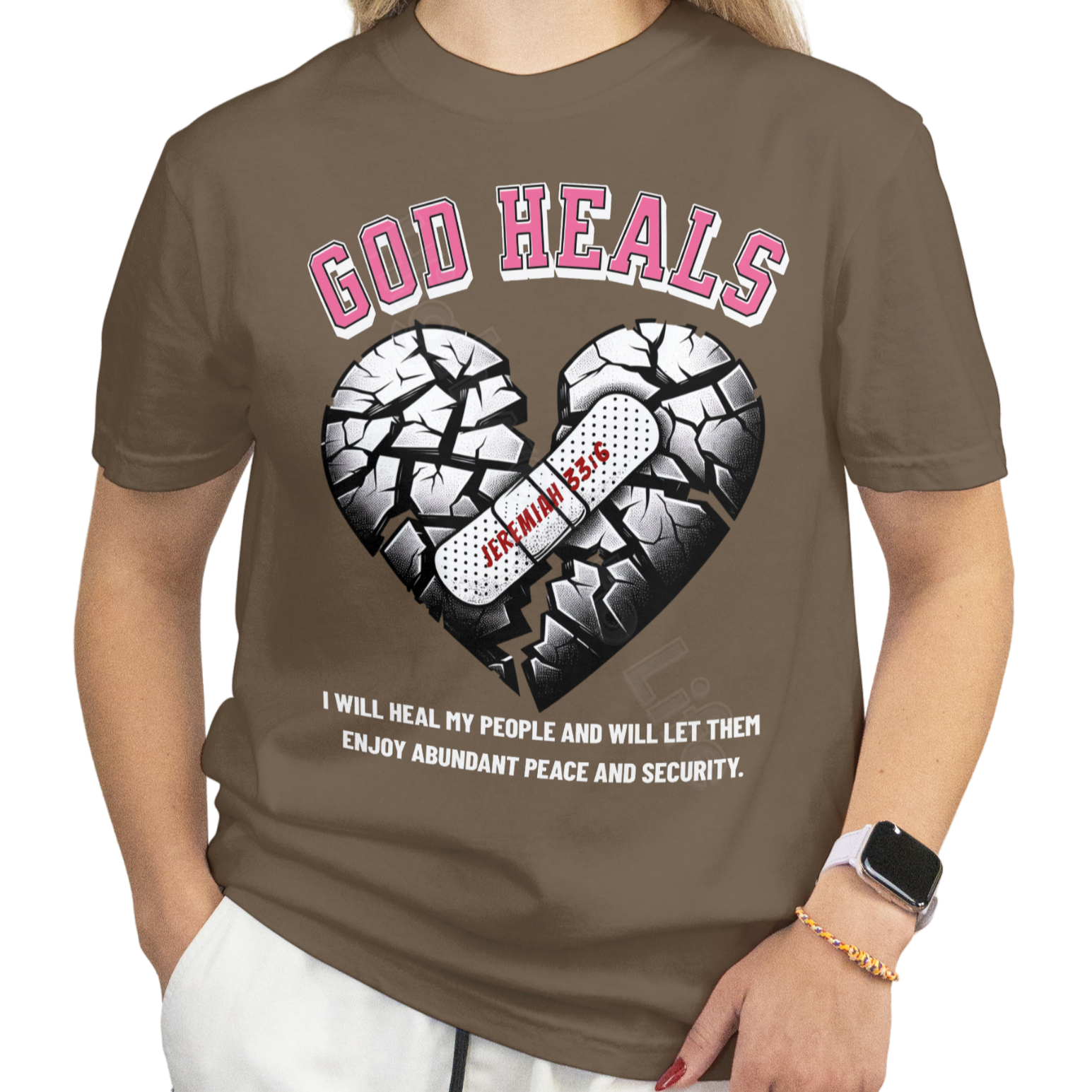 God Heals (pink letters), T-shirt