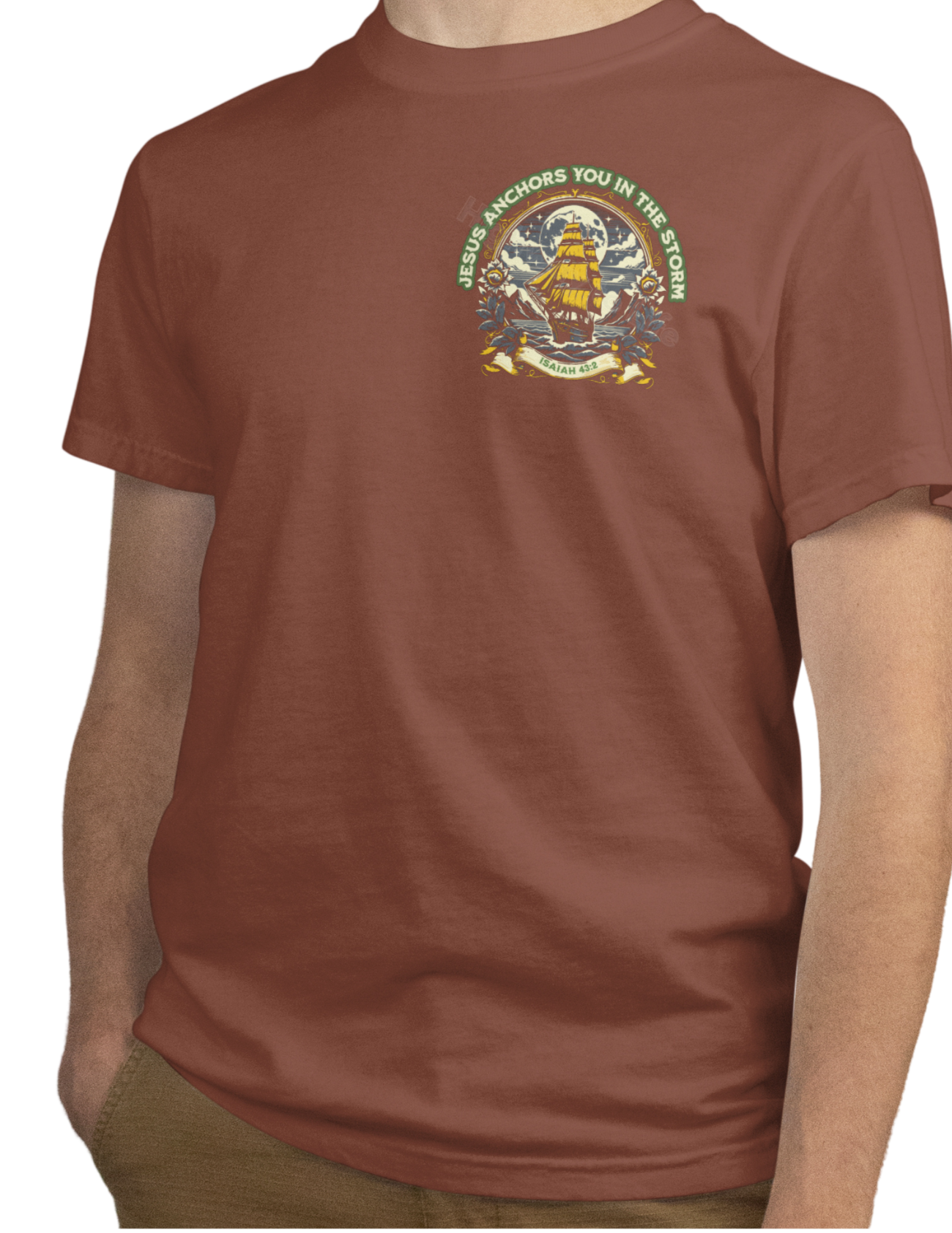 Jesus anchors you in the storm, T-shirt