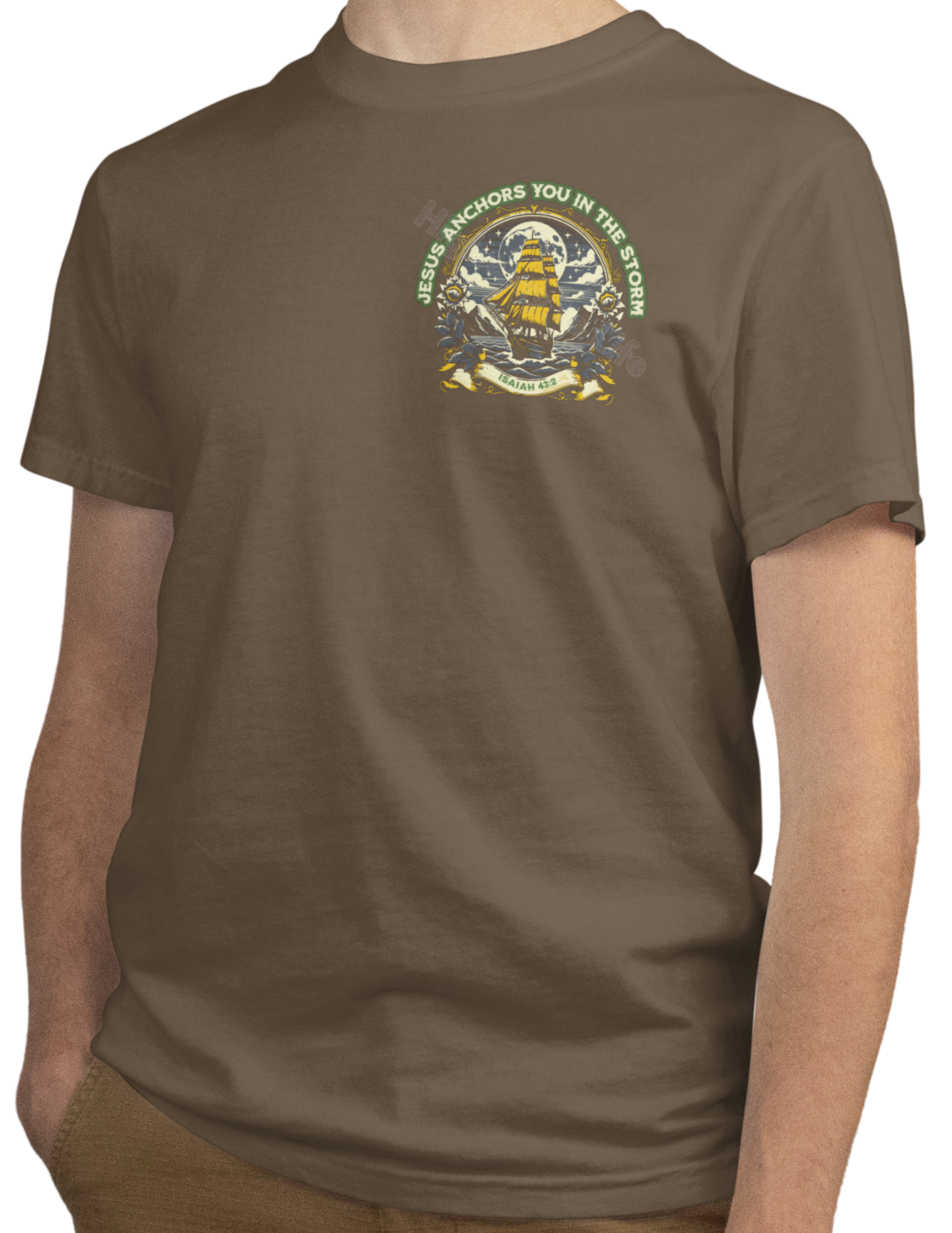 Jesus anchors you in the storm, T-shirt