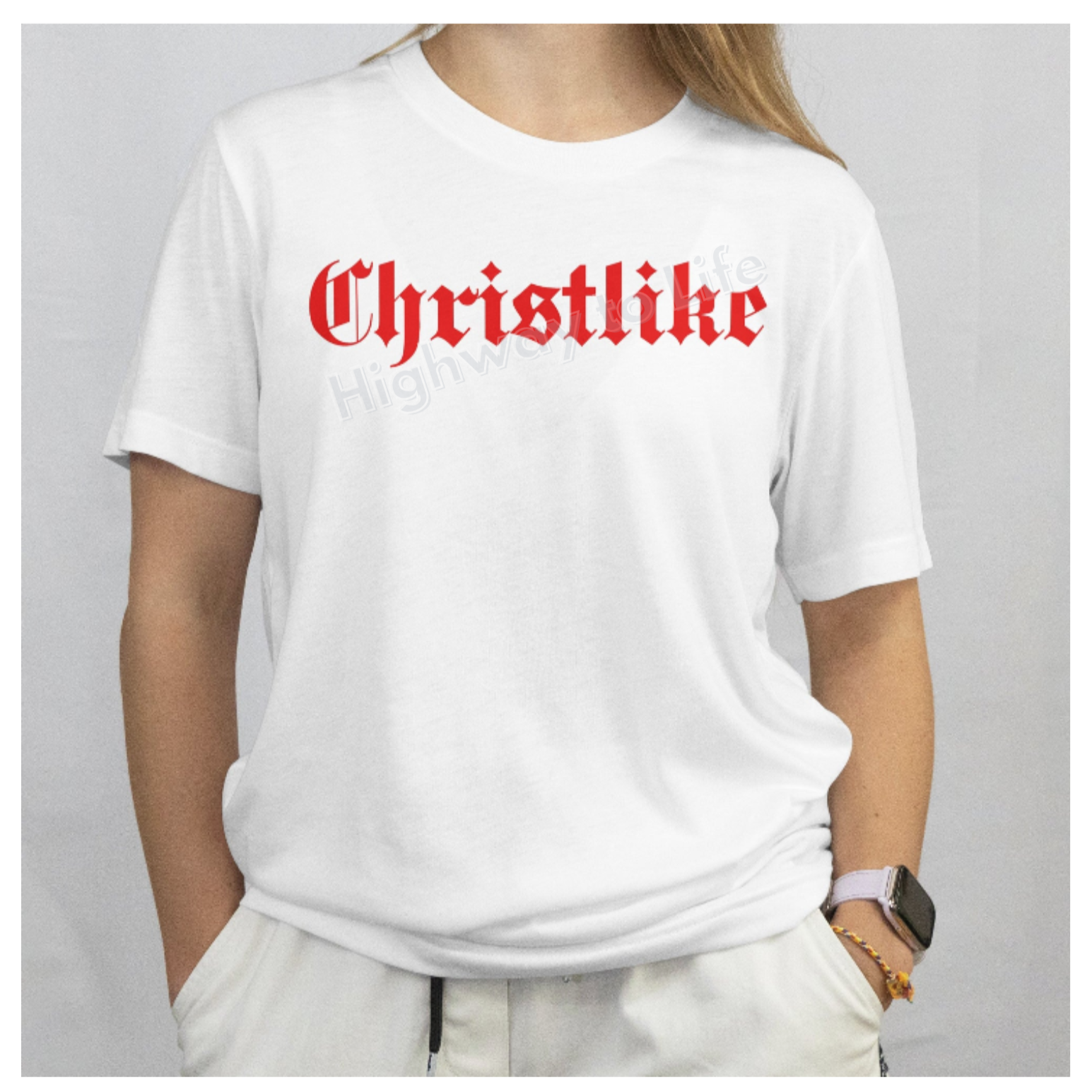 Christlike, T-shirt (red letters)