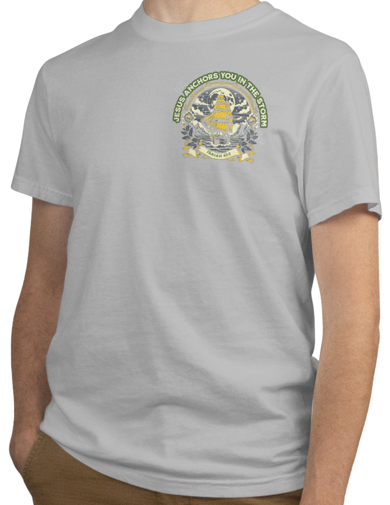 Jesus anchors you in the storm, T-shirt