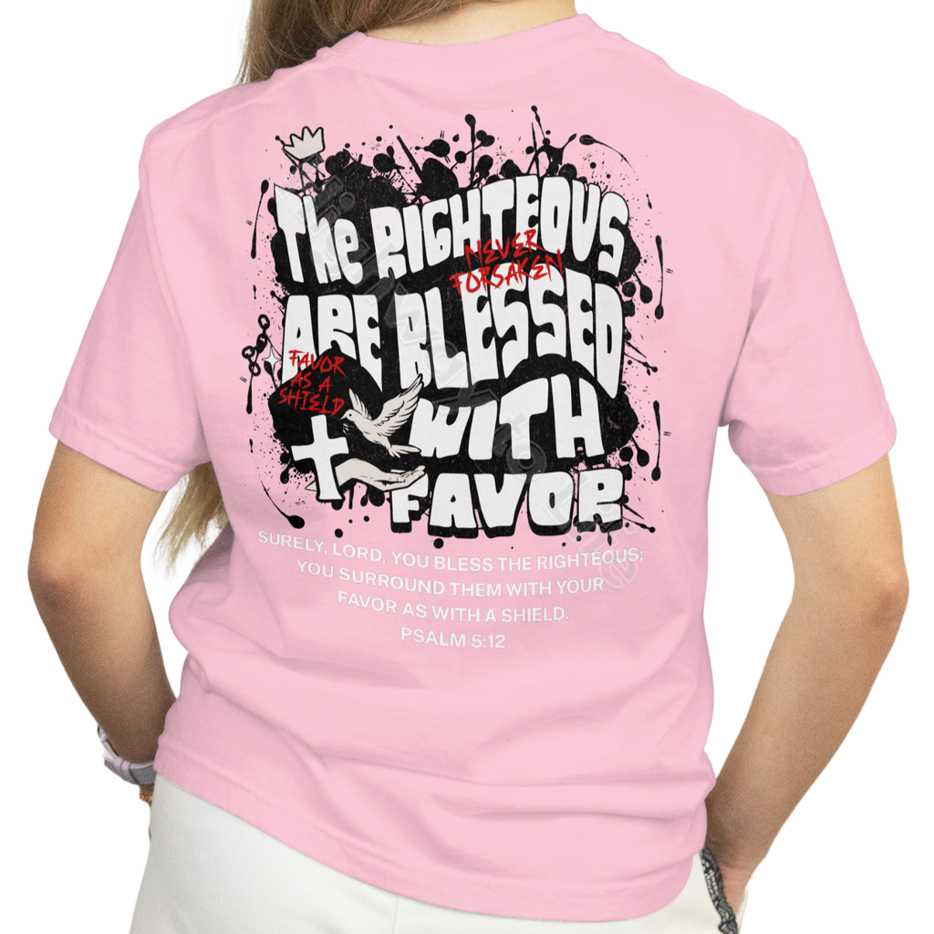 Favor as a shield (white letters), T-shirt