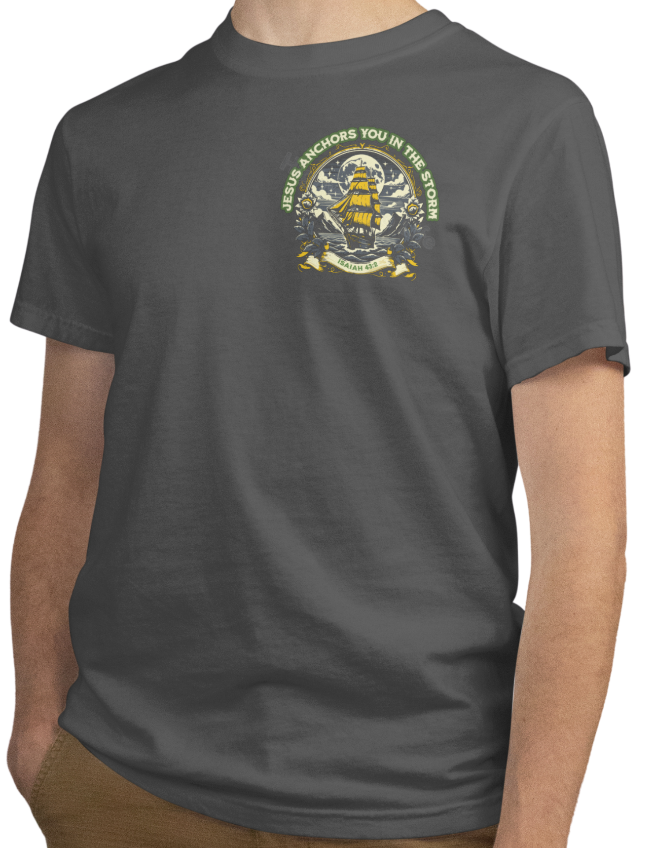 Jesus anchors you in the storm, T-shirt