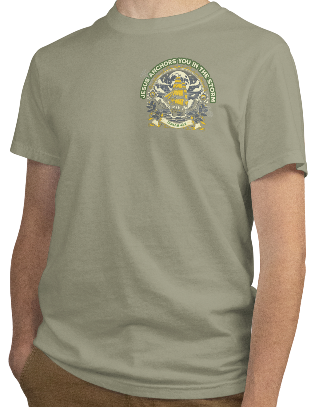 Jesus anchors you in the storm, T-shirt